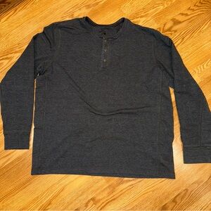 The North Face Mens Charcoal Gray‎ Long Sleeve Henley Shirt XXL